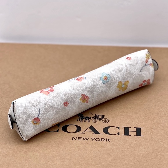 COACH PENCIL COSMETIC CASE IN SIGNATURE CANVAS WITH MYSTICAL FLORAL PRINT - Picture 5 of 8